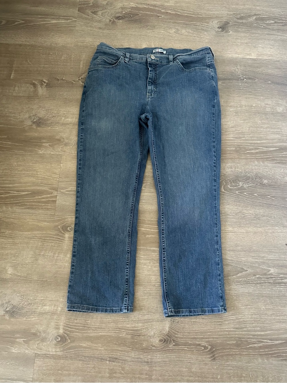 Riders by Lee Classic Fit Straight Leg Jeans Size 16P Stretch Blue Denim